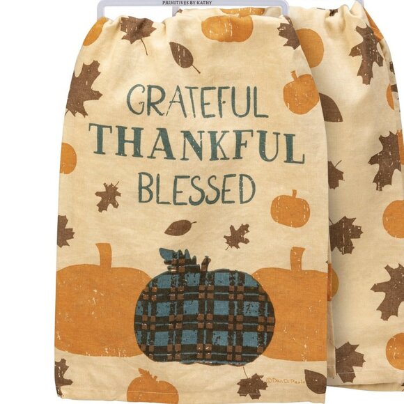 Primitives by Kathy Other - Primitives by Kathy Grateful Pumpkin Kitchen Tea Towel/NWT